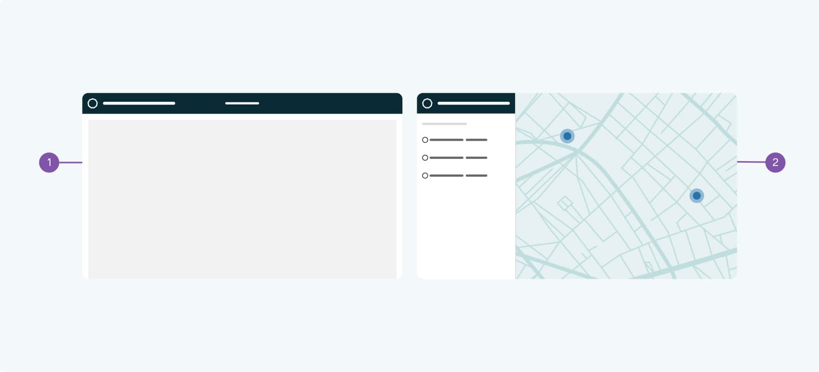 Layout header or sidebar